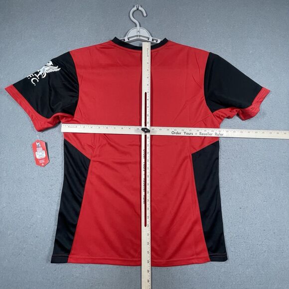 Liverpool FC Jersey Mens Large Red Black Official Licensed Fan Based LFC EPL - Picture 7 of 8